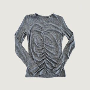 Everlane Ruched V-Neck Tee in Butterluxe